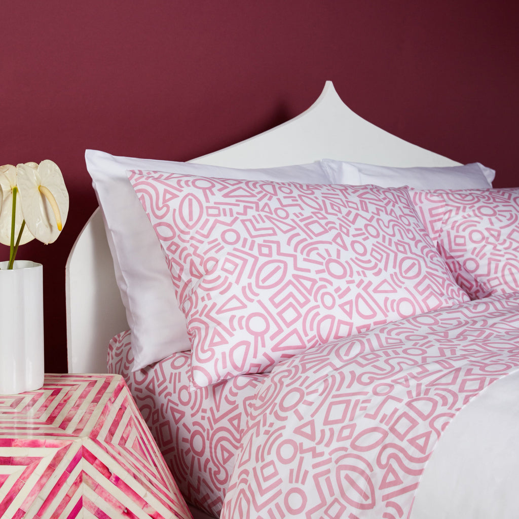 Doodle Sheet Set, Pink King
