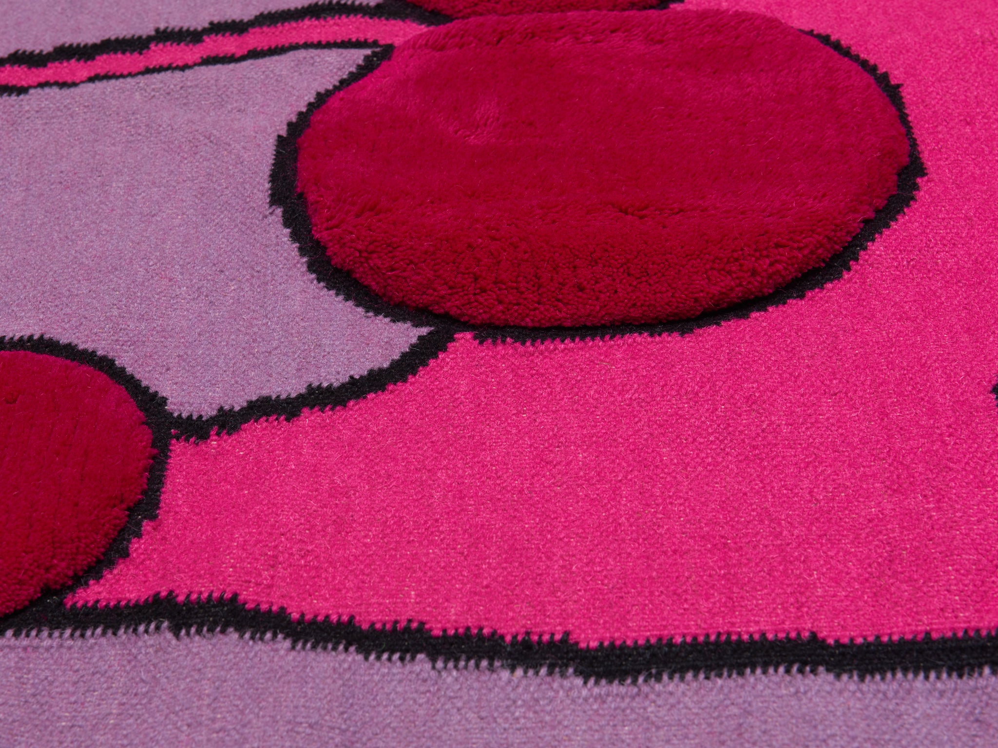 Pink Poodle Flat-Weave Rug with Tufted Accents – AELFIE