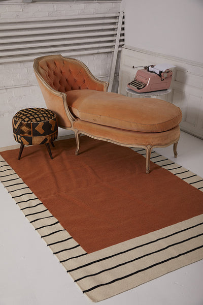 Suzanne Flat-Weave Rug, Rust